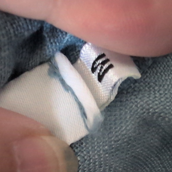 BOHO Me & Gee Linen Blue Floral Wide-Leg Pants with Pockets SZ M Made in Italy - Picture 12 of 16